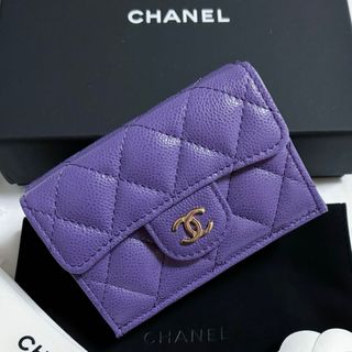 CHANEL シャネル 長財布 パープル  箱付きレディース