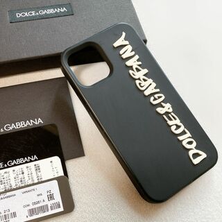 ドルチェアンドガッバーナ(DOLCE&GABBANA)の【箱・カード付】ドルガバ　D&G　iPhone12　pro　スマホケース　黒(iPhoneケース)