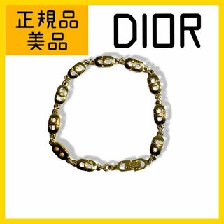 クリスチャンディオール(Christian Dior)の美品　クリスチャンディオール CDロゴ ブレスレット　ゴールド　ヴィンテージ(ブレスレット/バングル)