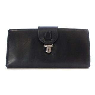 バリー(Bally)のバリー 長財布 二つ折り プッシュロック シルバーカラー金具 レザー 黒(財布)