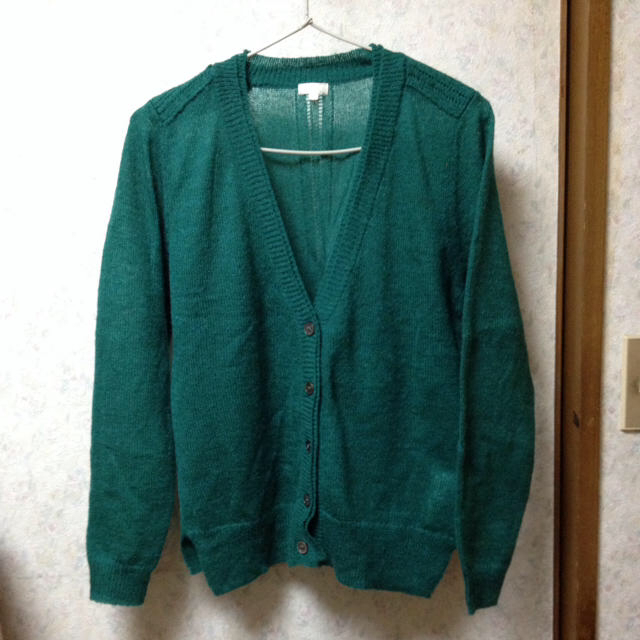 STUDIO CLIP(スタディオクリップ)の長袖☆緑色カーデ レディースのトップス(カーディガン)の商品写真