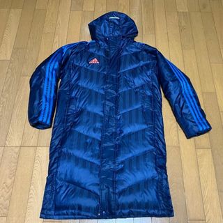 アディダス(adidas)のアディダス　CLIMAPROOF　ネイビー　ダウンベンチコート160(コート)