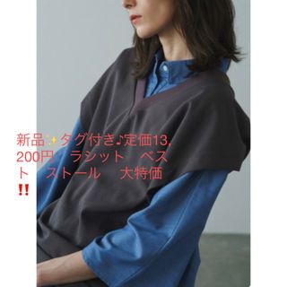 ラシット(Russet)の新品✨タグ付き♪定価13,200円　ラシット　ベスト　ストール　 大特価‼️(ベスト/ジレ)