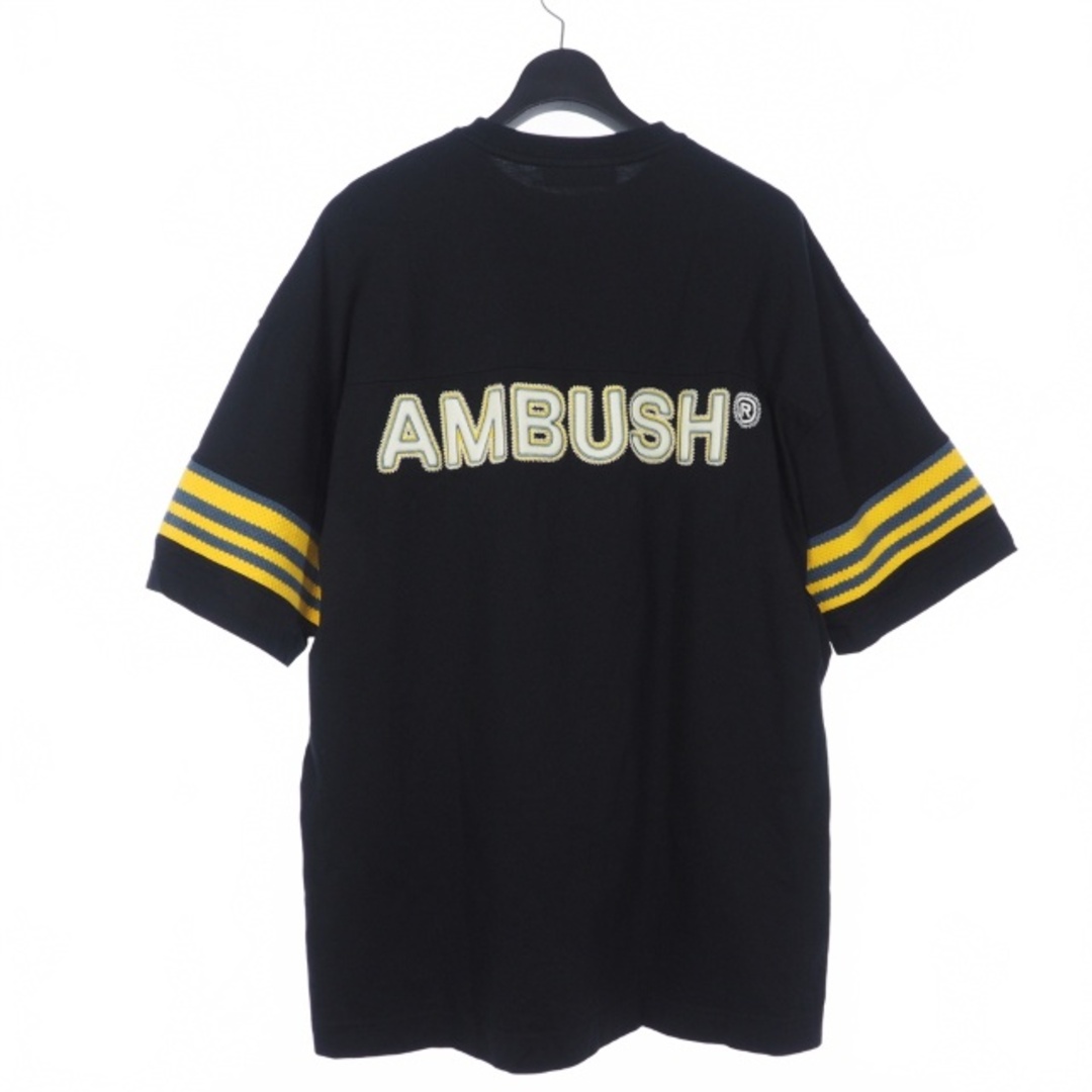 AMBUSH(アンブッシュ)のアンブッシュ AMBUSH バックロゴ 刺繍 袖ニット 切替 Tシャツ 半袖 L メンズのトップス(Tシャツ/カットソー(七分/長袖))の商品写真