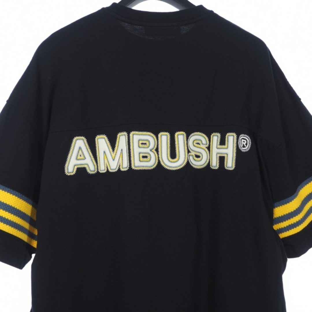 AMBUSH(アンブッシュ)のアンブッシュ AMBUSH バックロゴ 刺繍 袖ニット 切替 Tシャツ 半袖 L メンズのトップス(Tシャツ/カットソー(七分/長袖))の商品写真