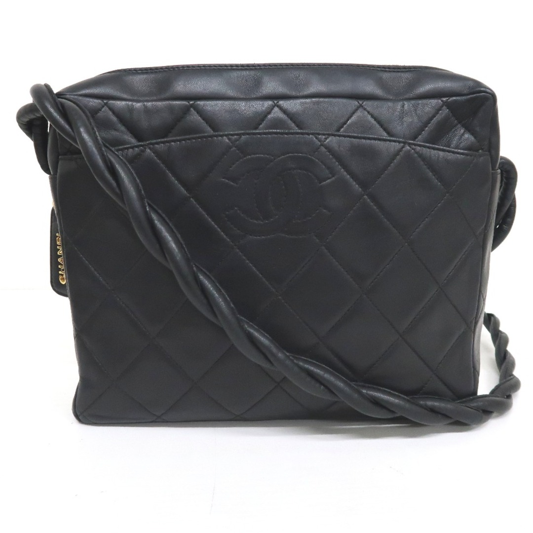 CHANEL(シャネル)のシャネル ショルダーバッグ マトラッセ ラムスキン ブラック レディース CHANEL IT318281 中古 レディースのバッグ(ショルダーバッグ)の商品写真