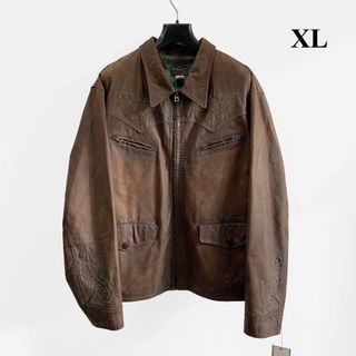 ダブルアールエル(RRL)の23FW 新品 RRL ダブルアールエル エンブロイダリー レザージャケット(レザージャケット)