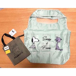 スヌーピー(SNOOPY)の新品　スヌーピー　ランチバッグ & エコバッグ 2点セット　弁当　バッグ　かばん(エコバッグ)