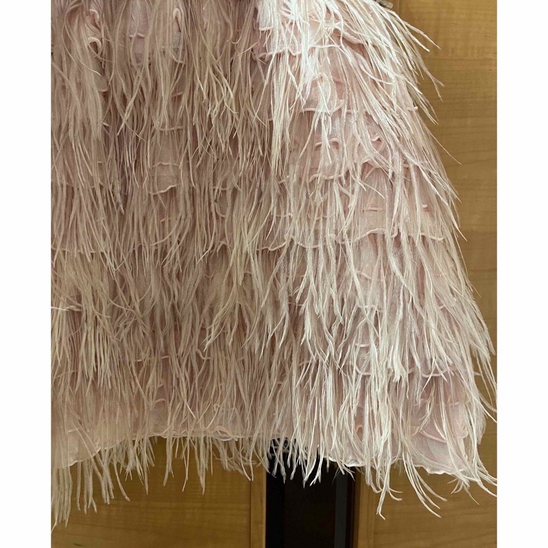 ROSE BUD(ローズバッド)のRosebudオーストリッチフェザーミニスカート レディースのスカート(ミニスカート)の商品写真