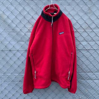 パタゴニア(patagonia)のpatagonia フリース L レッド 古着(ブルゾン)