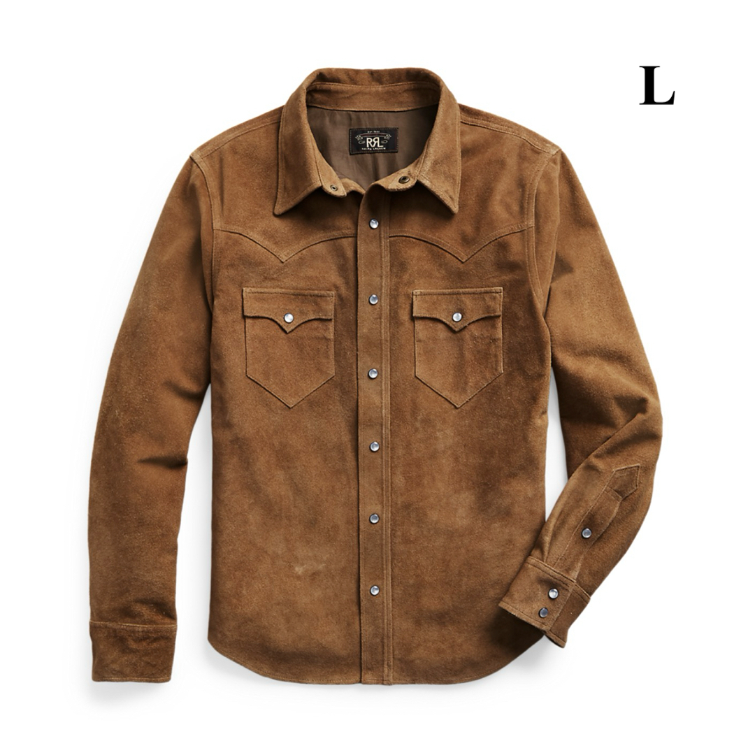 RRL(ダブルアールエル)の23FW 新品 RRL ダブルアールエル スエード シャツ ジャケット レザー メンズのジャケット/アウター(レザージャケット)の商品写真