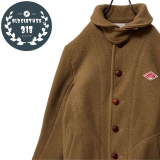 DANTON - 【DANTON】ダントン ウールモッサ Pコート ウッドボタン キャメル