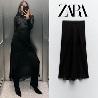 ザラ(ZARA)の1 ZARA セミシアー ミディ スカート M(ロングスカート)