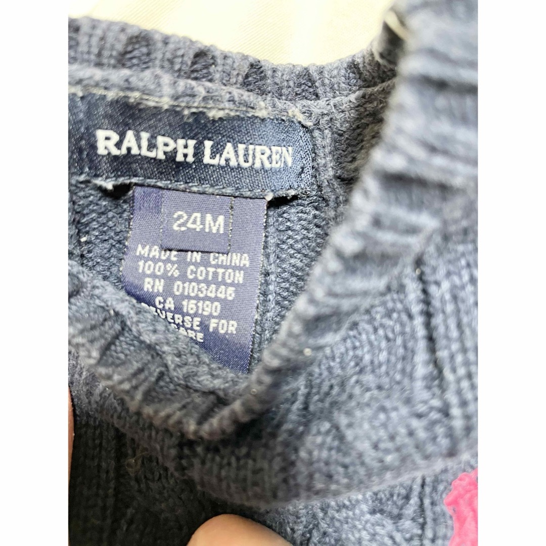 Ralph Lauren(ラルフローレン)のラルフローレン　ケーブルニット　24m90センチ キッズ/ベビー/マタニティのキッズ服男の子用(90cm~)(ニット)の商品写真