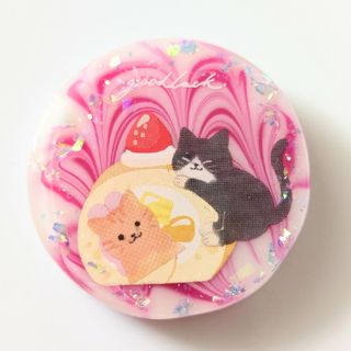 【63】カプチーノデザート猫ちゃんヘアゴム(ヘアアクセサリー)