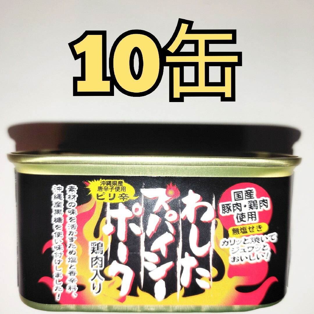 ★沖縄ホーメル★　わしたスパイシーポーク　10缶 食品/飲料/酒の加工食品(缶詰/瓶詰)の商品写真