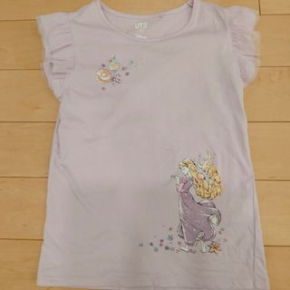 ユニクロ(UNIQLO)のラプンツェル✕ユニクロ　女の子130 Tシャツ 紫(Tシャツ/カットソー)