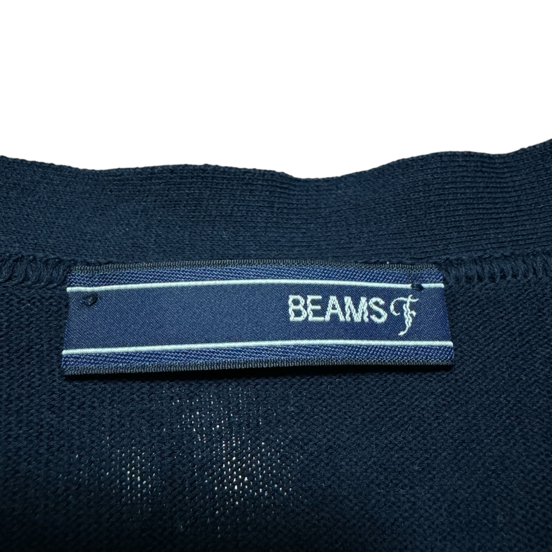 BEAMS F(ビームスエフ)のBEAMS F ビームスエフ イタリア製 コットンカーディガン ネイビー 50 メンズのトップス(カーディガン)の商品写真