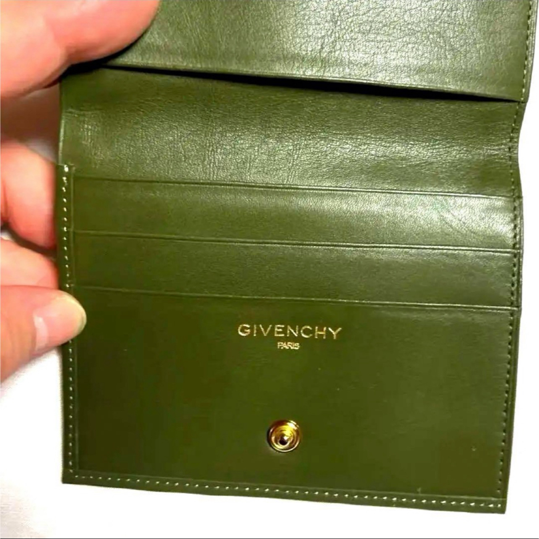 GIVENCHY(ジバンシィ)の【GIVENCHY】美品 折り財布 グリーン ロゴ ヴィンテージ  メンズのファッション小物(折り財布)の商品写真