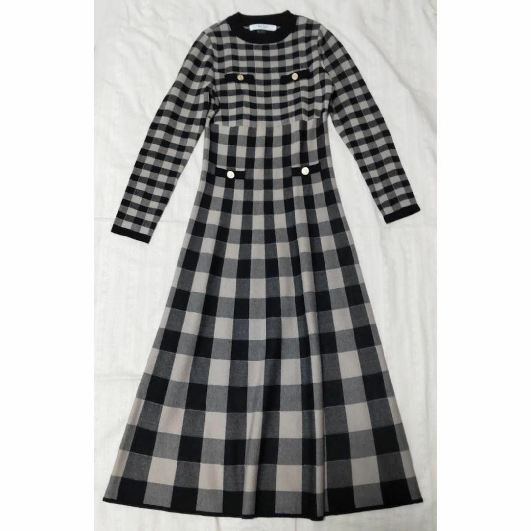 Her lip to - Plaid Jacquard Knit Dress Herliptoの通販 by Her lip to - Plaid Jacquard Knit Dress Herliptoの通販 by