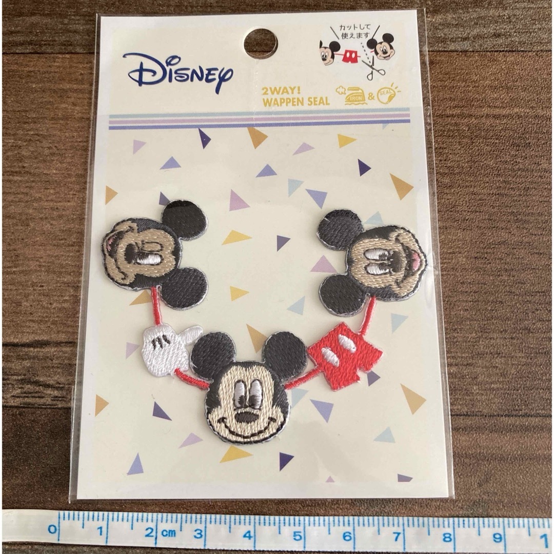 Disney - ディズニー ミッキー ラインワッペン シール アイロン 2WAYの