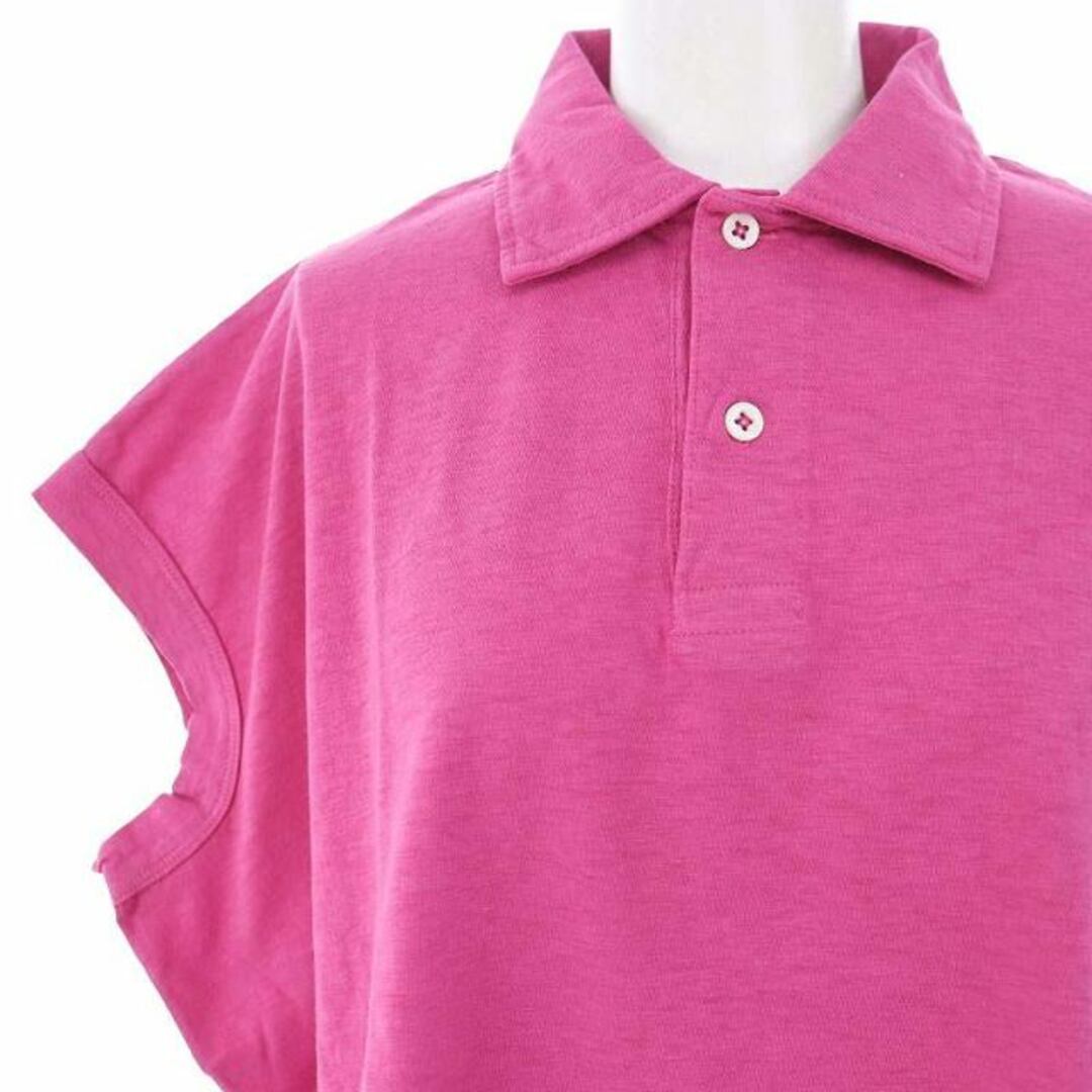 45rpm(フォーティーファイブアールピーエム)の45R 45rpm ジンバブエコットンの45色天竺Mポロ ポロシャツ ピンク レディースのトップス(ポロシャツ)の商品写真