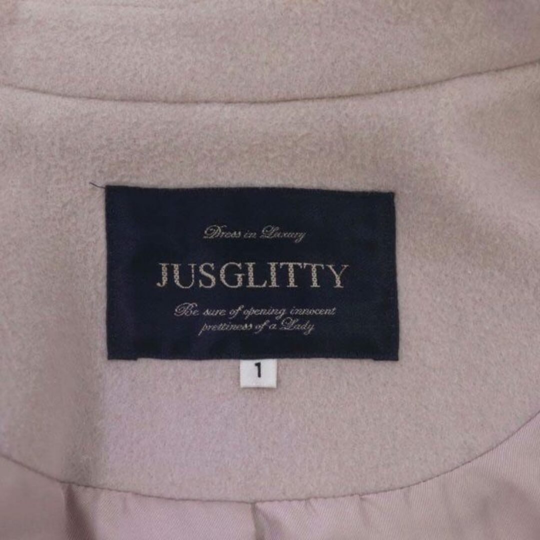JUSGLITTY(ジャスグリッティー)のジャスグリッティー ゆるチェスターコート アウター ロング ダブル レディースのジャケット/アウター(その他)の商品写真