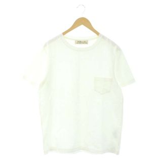 レミレリーフ(REMI RELIEF)のレミレリーフ クルーネックポケットTシャツ カットソー 半袖 コットン L 白(Tシャツ/カットソー(半袖/袖なし))