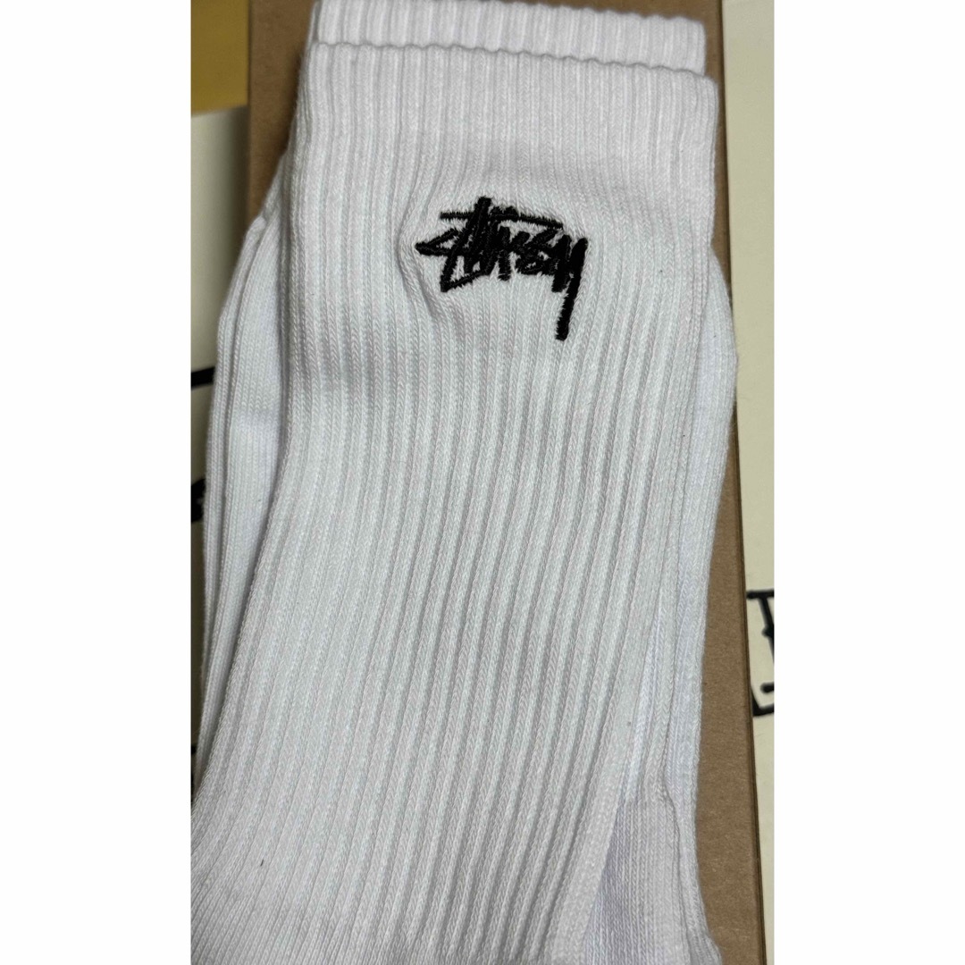 STUSSY(ステューシー)のstussy STOCK CREW SOCK バラ売り1足のみ 箱付き メンズのレッグウェア(ソックス)の商品写真