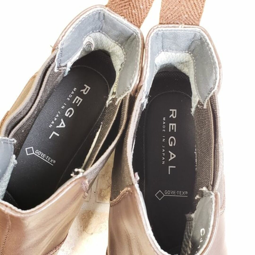 REGAL(リーガル)のリーガル ☆ ゴアテックス レザー サイドゴア ショートブーツ 24 3E 焦茶 メンズの靴/シューズ(ブーツ)の商品写真