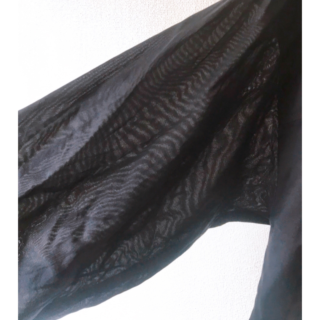 レディース ジャンパー Mサイズ トップス 長袖 黒 紺 古着 薄手 カジュアル レディースのジャケット/アウター(ブルゾン)の商品写真