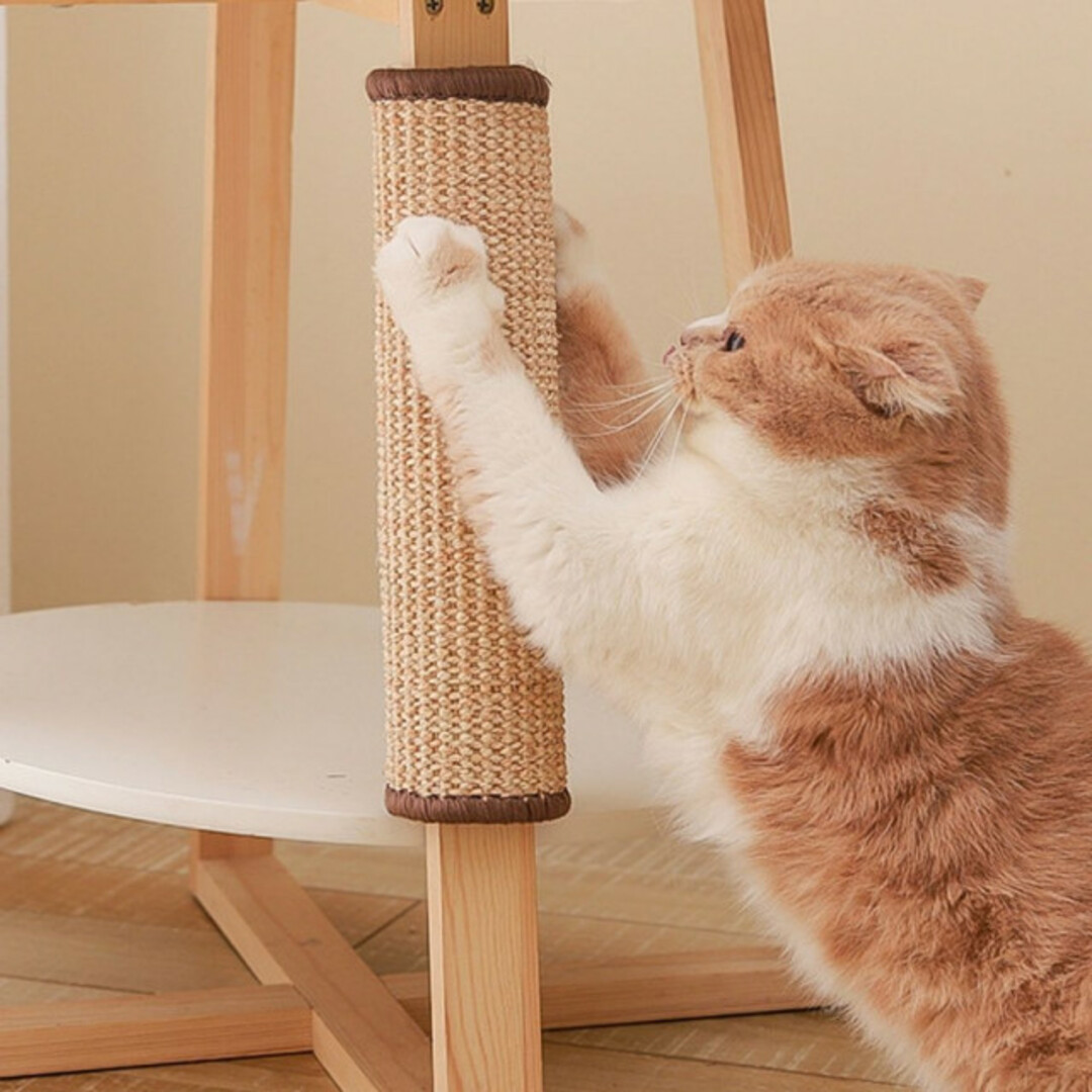 猫用爪とぎマット ブラウン ベージュ かわいい 家具傷防止 保護