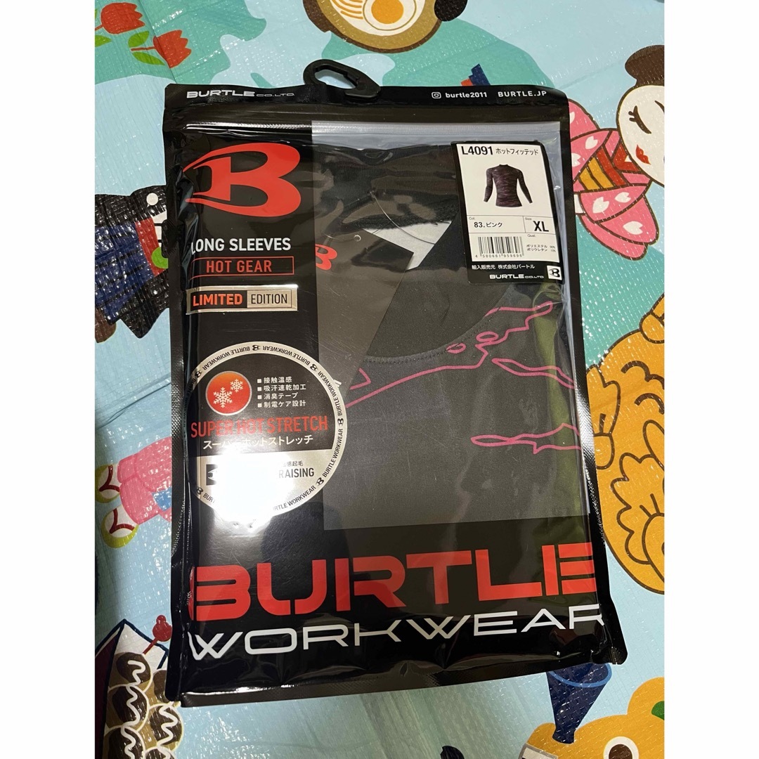 BURTLE(バートル)の新品　バートル　インナー　XL  ピンク メンズのトップス(Tシャツ/カットソー(七分/長袖))の商品写真