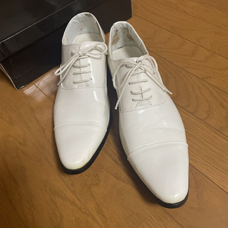 結婚式　新郎　白　靴(ドレス/ビジネス)