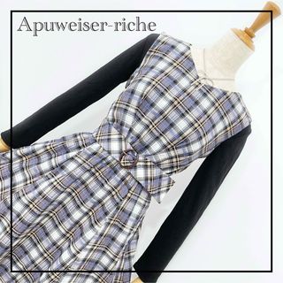 アプワイザーリッシェ(Apuweiser-riche)の«Apuweiser-riche» アプワ チェック ワンピース ジャンスカ(ひざ丈ワンピース)