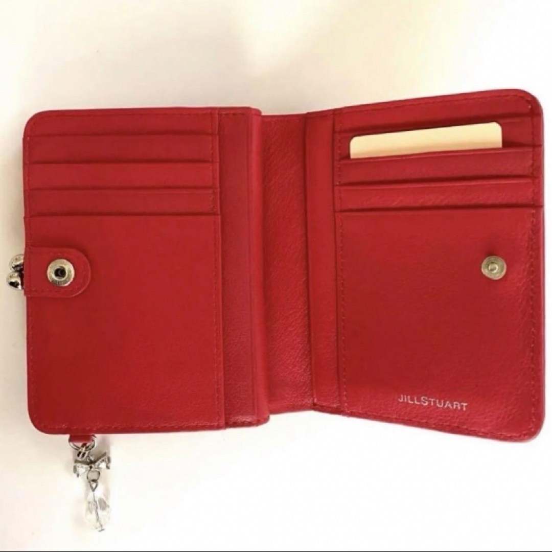 【新品】JILLSTUART がま口二つ折り財布 スパイラル レッド ジル財布