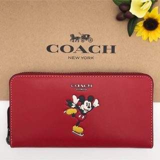 コーチ(COACH)のCOACH 長財布 ★大人気★ アコーディオン ウォレット ミッキーマウス 新品(財布)