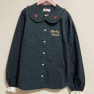 シャーリーテンプル(Shirley Temple)のシャーリーテンプル　丸襟チェックシャツ　新品未使用　160(Tシャツ/カットソー)