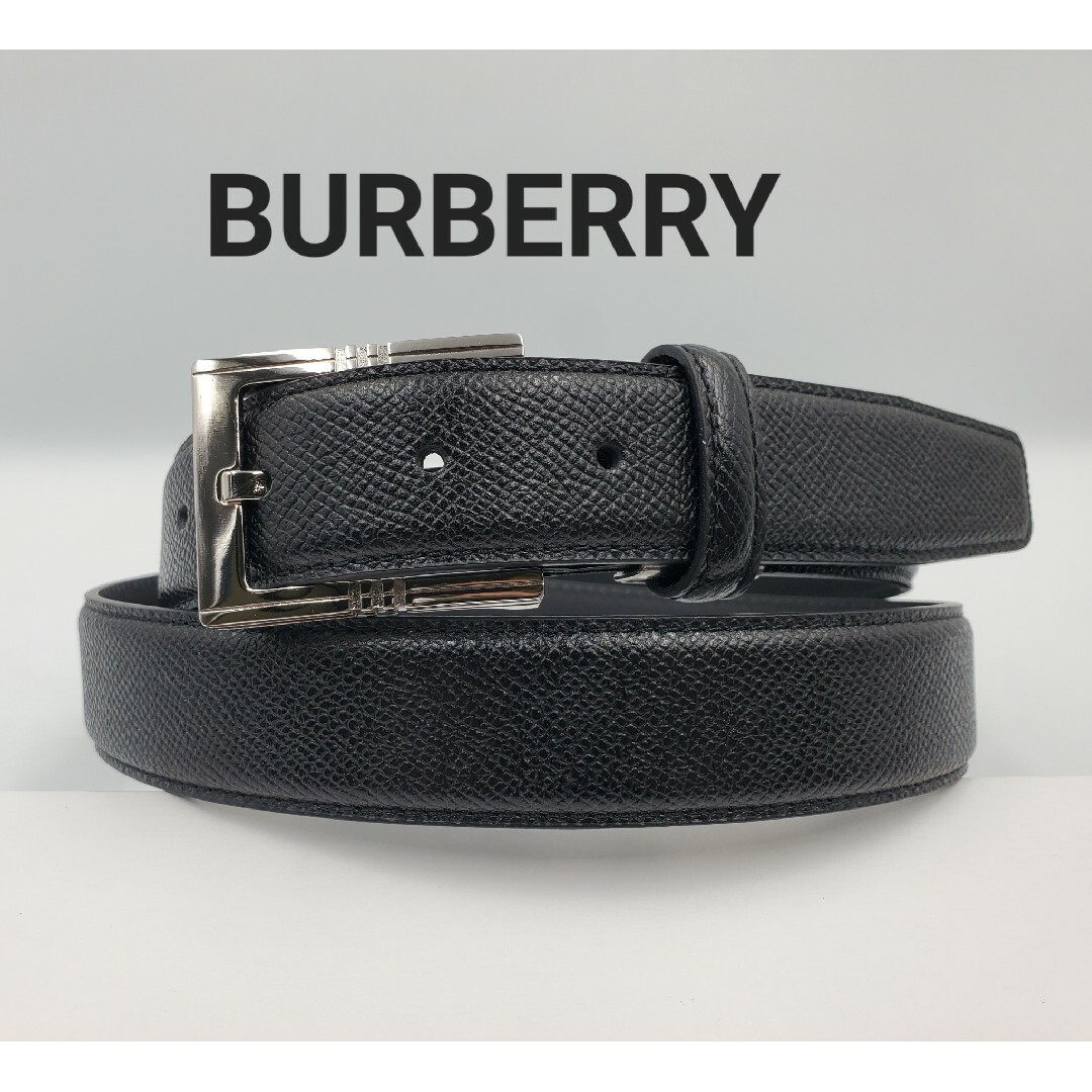 BURBERRY(バーバリー)の【BURBERRY】バーバリー　紳士レザーベルト　B-10　ブラック　新品未使用 メンズのファッション小物(ベルト)の商品写真