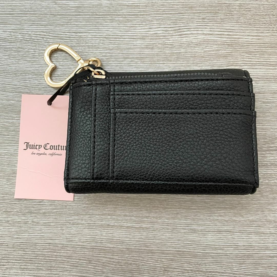 Juicy Couture(ジューシークチュール)のジューシークチュール 三つ折り財布 ウォレット ハート カードケース ブラック レディースのファッション小物(財布)の商品写真