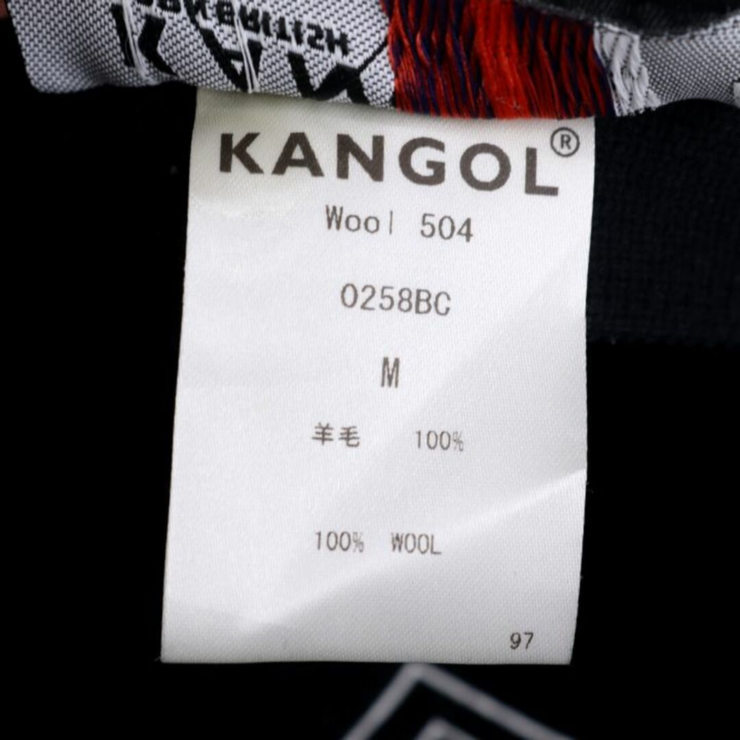 KANGOL(カンゴール)のカンゴール ハンチング Wool 504 ウール100％ ブランド キャップ 帽子 メンズ Mサイズ ブラック KANGOL メンズの帽子(ハンチング/ベレー帽)の商品写真