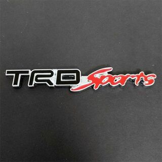 トヨタ(トヨタ)のTRD SPORTS 3D 金属エンブレム ブラック　１枚(車外アクセサリ)