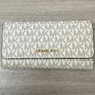 マイケルコース(Michael Kors)の【お値下げ中】マイケルコース 長財布 ウォレット カードケース MK ホワイト(財布)