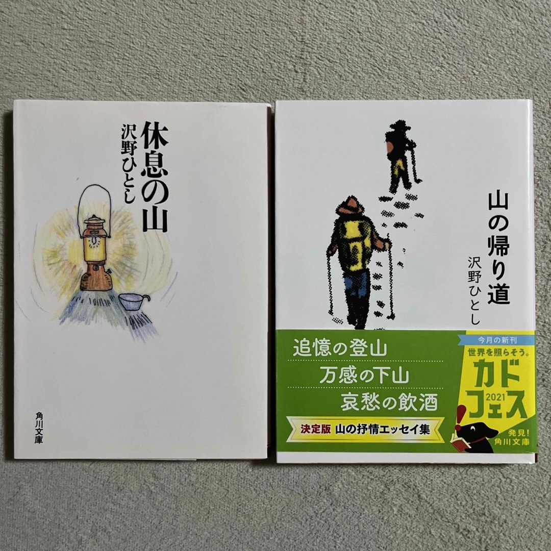 角川書店(カドカワショテン)の沢野ひとし「休息の山」「山の帰り道」 エンタメ/ホビーの本(趣味/スポーツ/実用)の商品写真