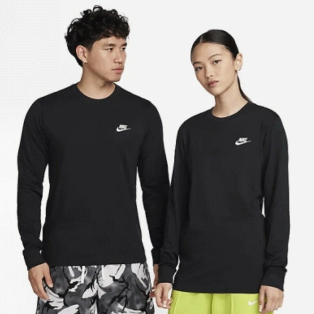 NIKE(ナイキ)の新品未使用 ナイキ ワンポイント ロンT 黒 Mサイズ 国内正規品 男女兼用 メンズのトップス(Tシャツ/カットソー(七分/長袖))の商品写真