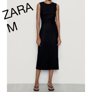 ザラ(ZARA)のフィットワンピースドレープサイド(ロングワンピース/マキシワンピース)