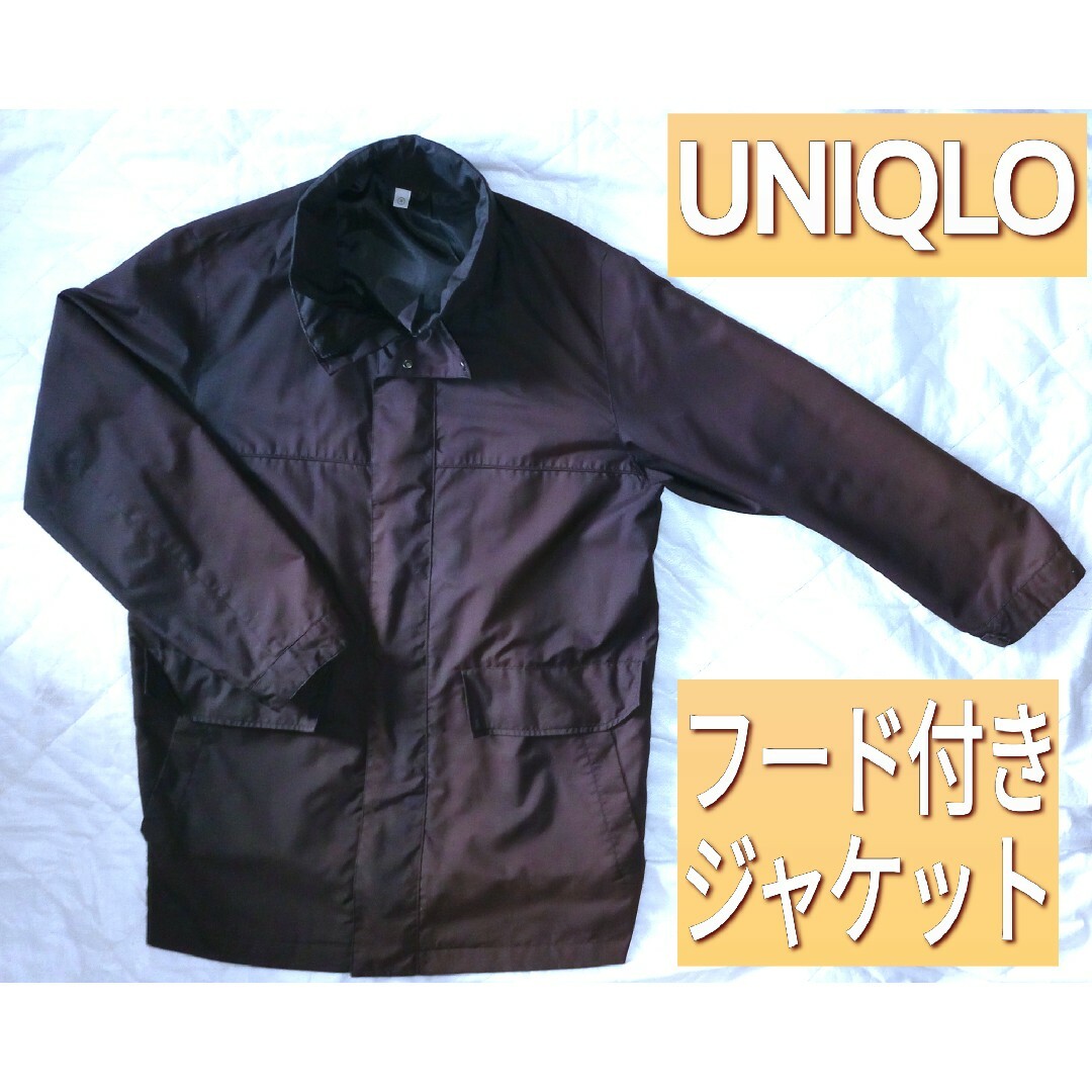 UNIQLO(ユニクロ)のUNIQLO フード付きハーフコート メンズのジャケット/アウター(その他)の商品写真