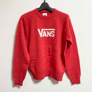 ヴァンズ(VANS)のVANS ニット　ウール　OFF THE WALL 赤　レッド(ニット/セーター)