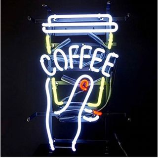 オリジナル　NEON ネオンサイン カップカフェ 看板 オーダーメイド　ネオン管(店舗用品)