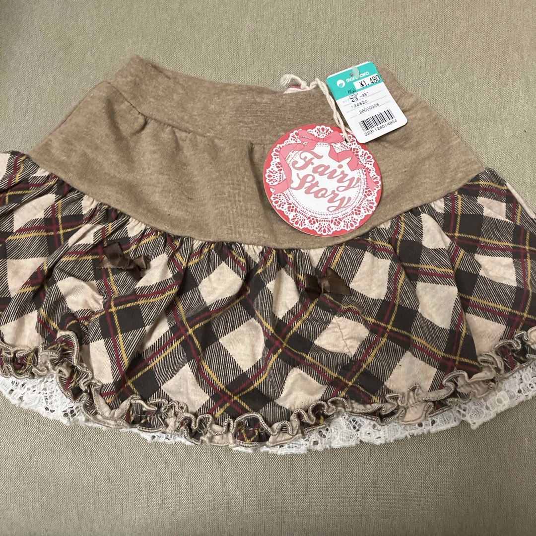 女の子　チェックスカート95 キッズ/ベビー/マタニティのキッズ服女の子用(90cm~)(スカート)の商品写真